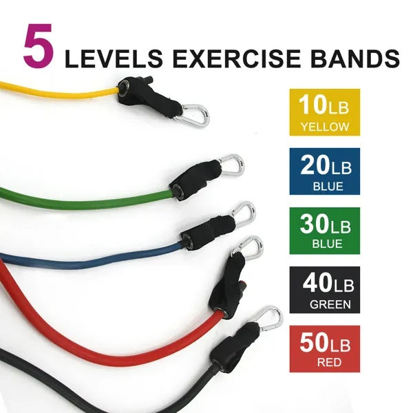 5 Piece Exercise Band Set for Strength Training