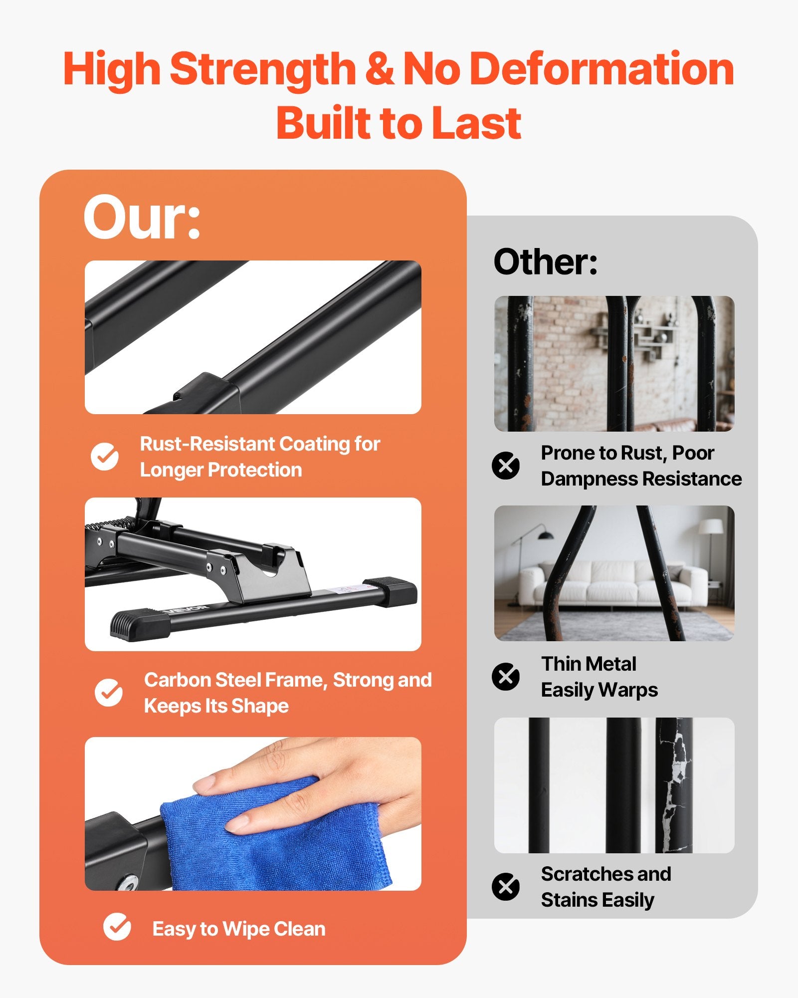 Foldable Bike Rack for Mountain and Road Bikes