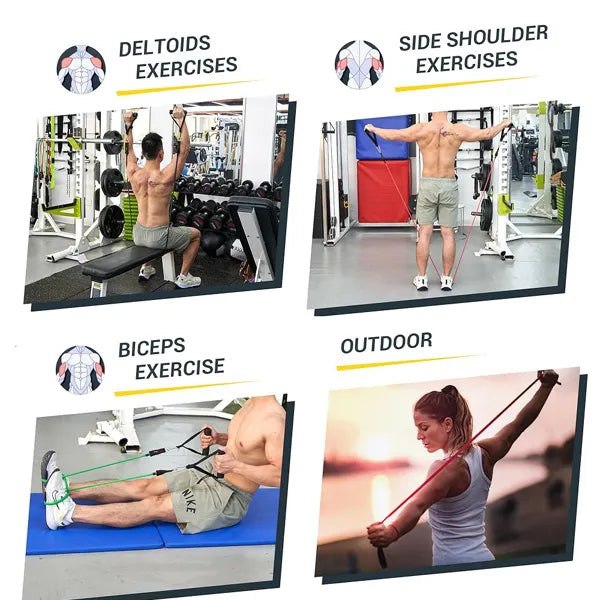 5 Piece Exercise Band Set for Strength Training