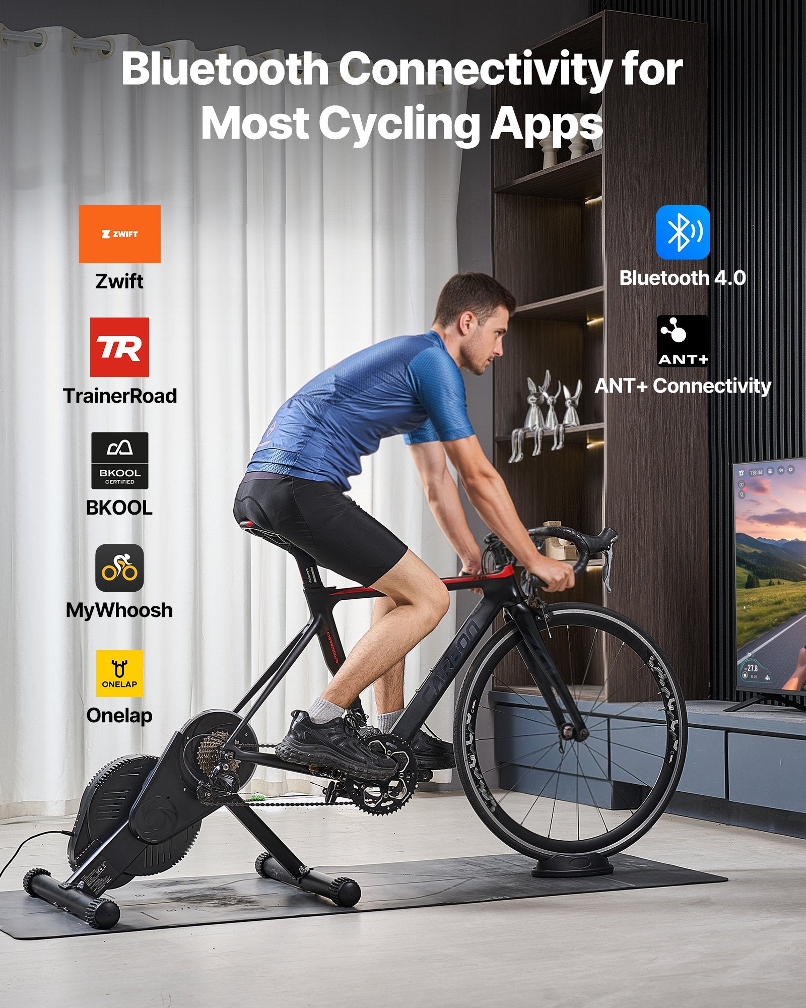 Indoor Bike Trainer for Road and Mountain Bikes”
