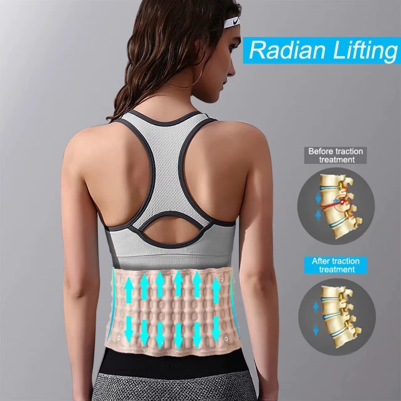 inflatable back support belt