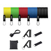 Resistance Bands Set 7 Piece Exercise Band Portable Home Gym assortment of colorful resistance bands with accessoriesResistance Bands Set 7 Piece Exercise Band Portable Home Gym