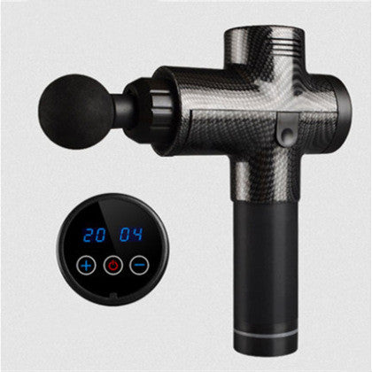 4 head electric massage guns with digital display and ergonomic design for muscle recovery.
