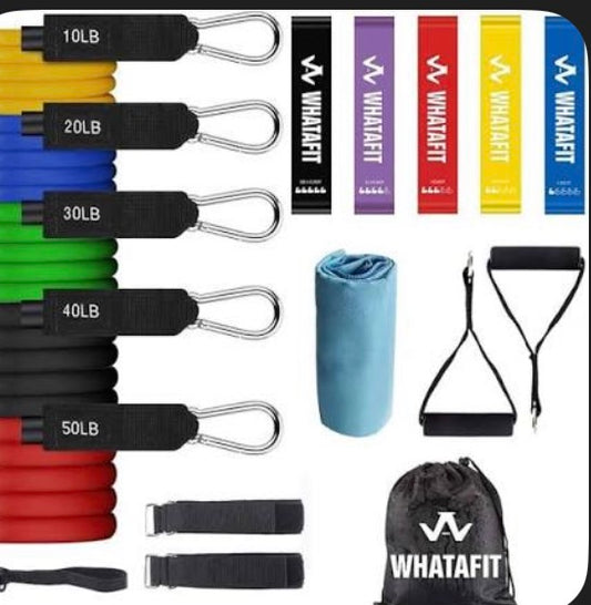 Multifunctional Resistance Band Kit with Carrying Pouch