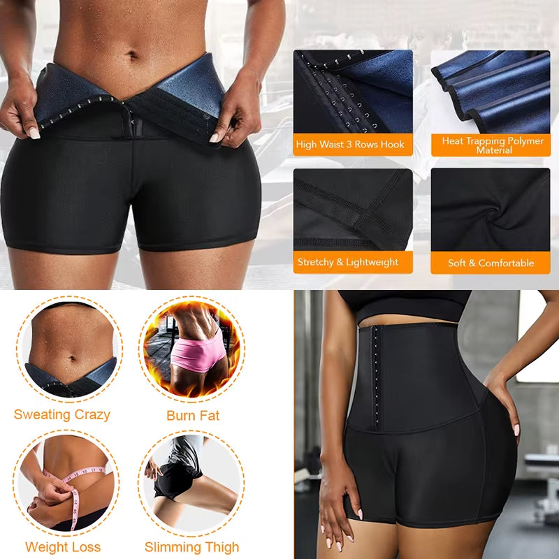 Hot Sweat Slimming Shorts for Waist Shaping & Fat Burn