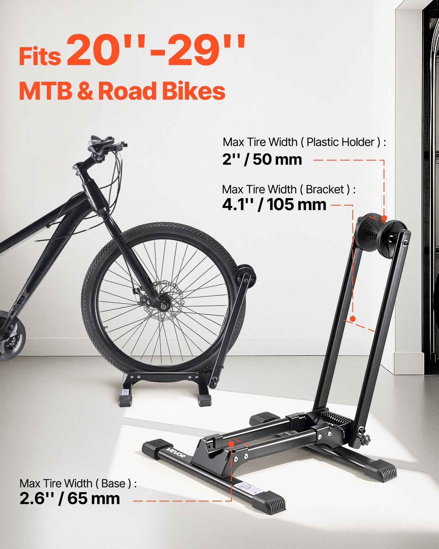 Foldable Bike Rack for Mountain and Road Bikes