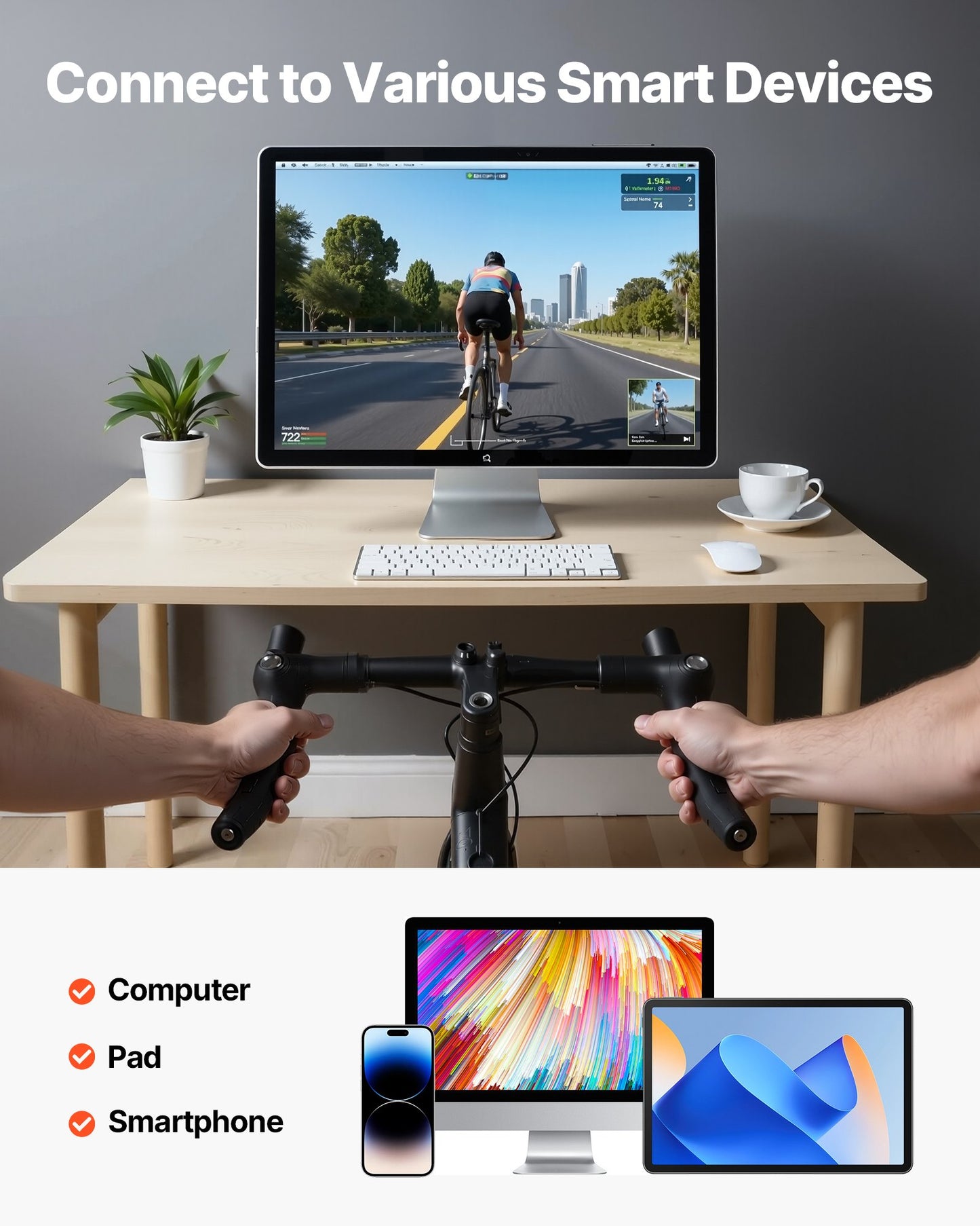 Indoor Bike Trainer for Road and Mountain Bikes”