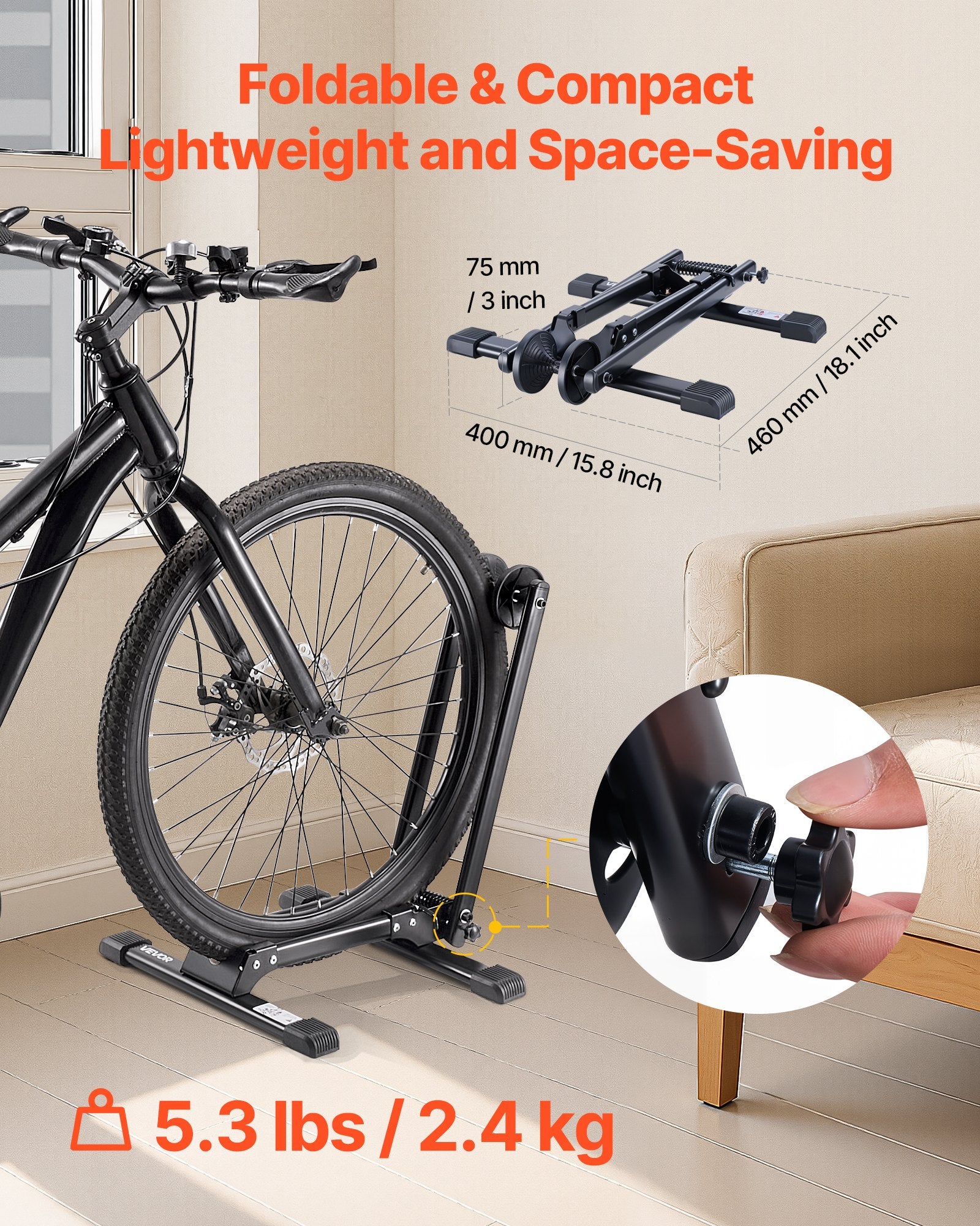 Foldable Bike Rack for Mountain and Road Bikes