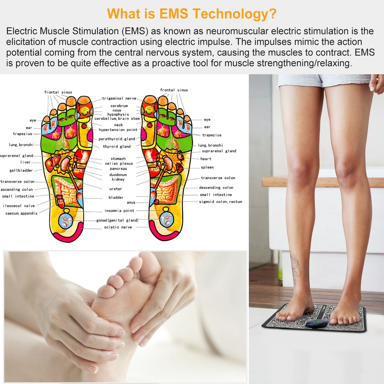 Foot Massage Pad Electric Stimulator Massager