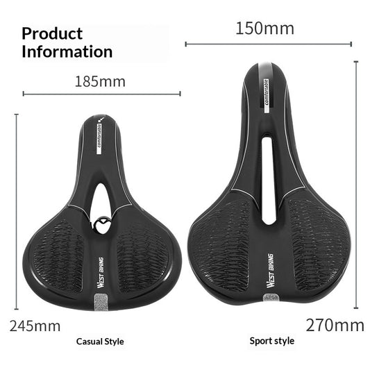 reflective bicycle saddle for mountain and road bikes