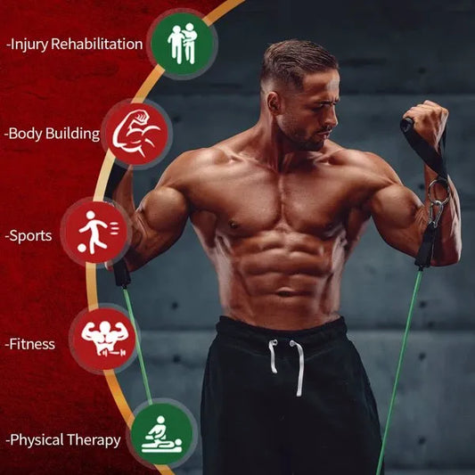 5 Piece Exercise Band Set for Strength Training
