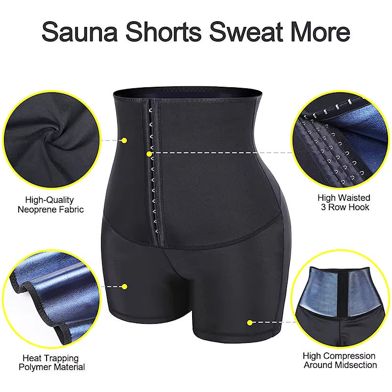 Hot Sweat Slimming Shorts for Waist Shaping & Fat Burn