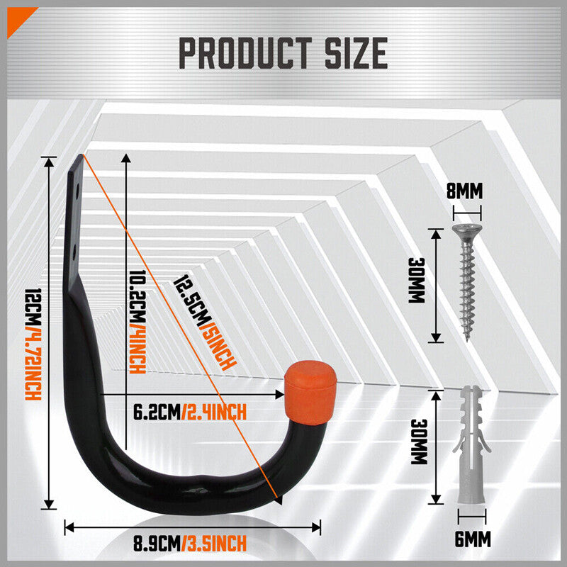 heavy duty wall mounted storage hooks
